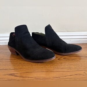 Sam Edelman Black Suede Ankle Boots